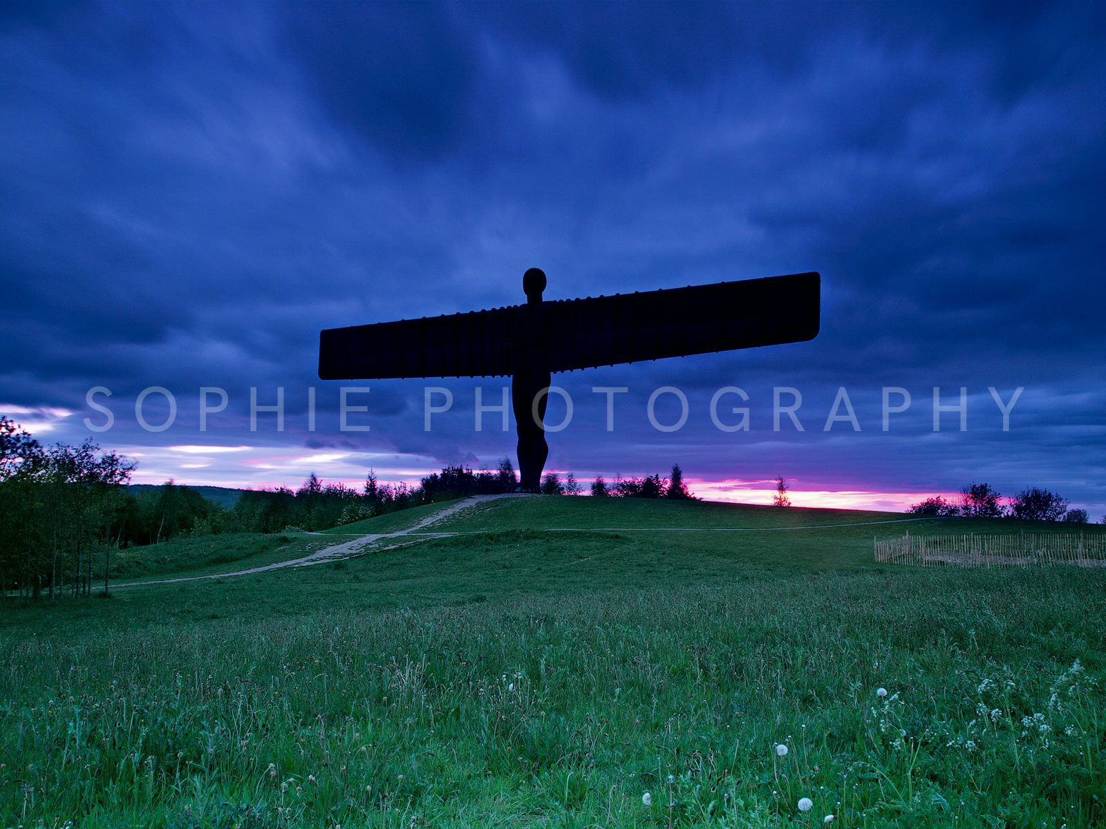 The Angel of the North at Dusk