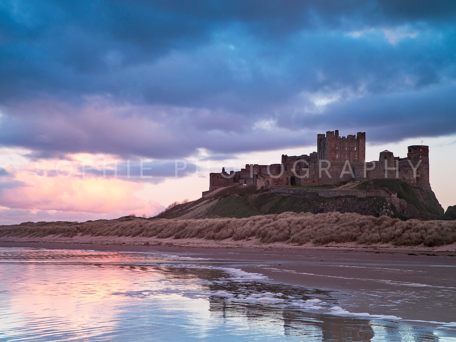 Bamburgh Castle, Twilight Sands