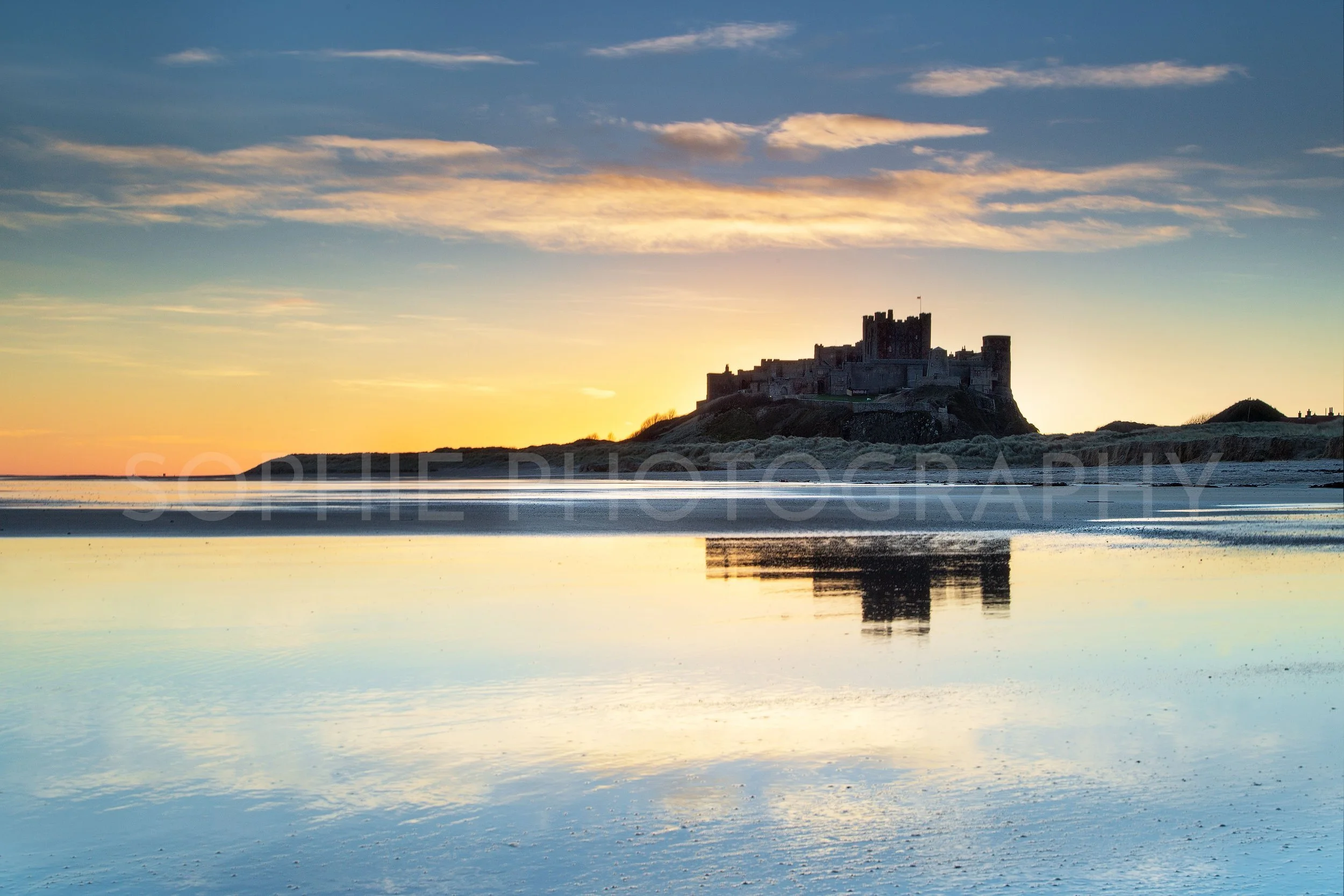 Bamburgh Castle Reflections