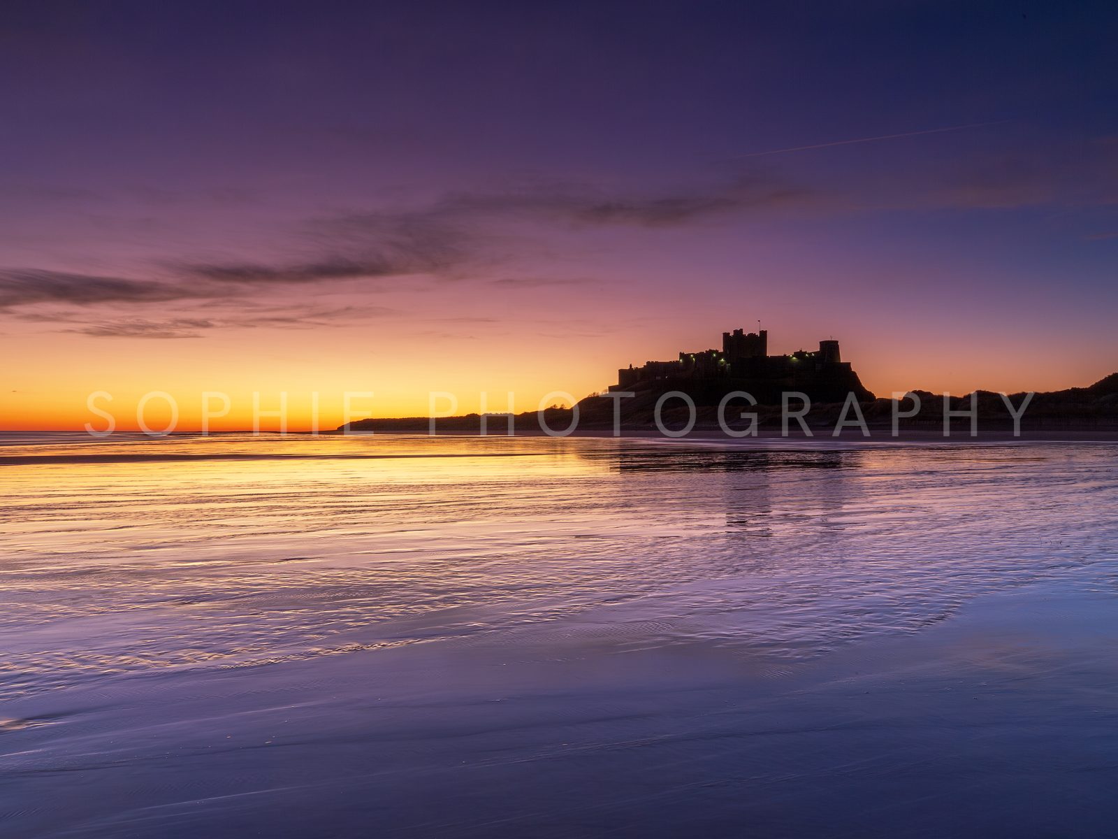Bamburgh Castle, Blue Hour