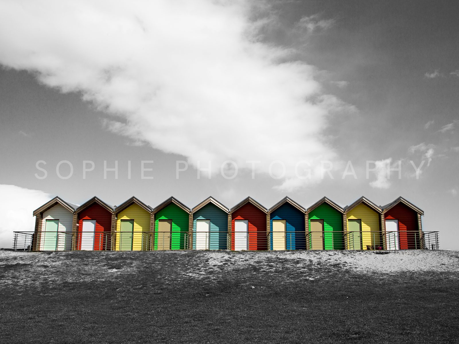 Blyth Beach Huts Colour Pop