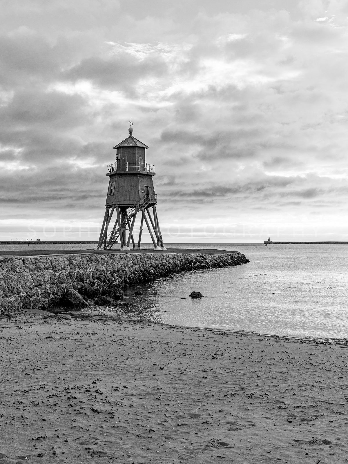 Herd Groyne in Black and White