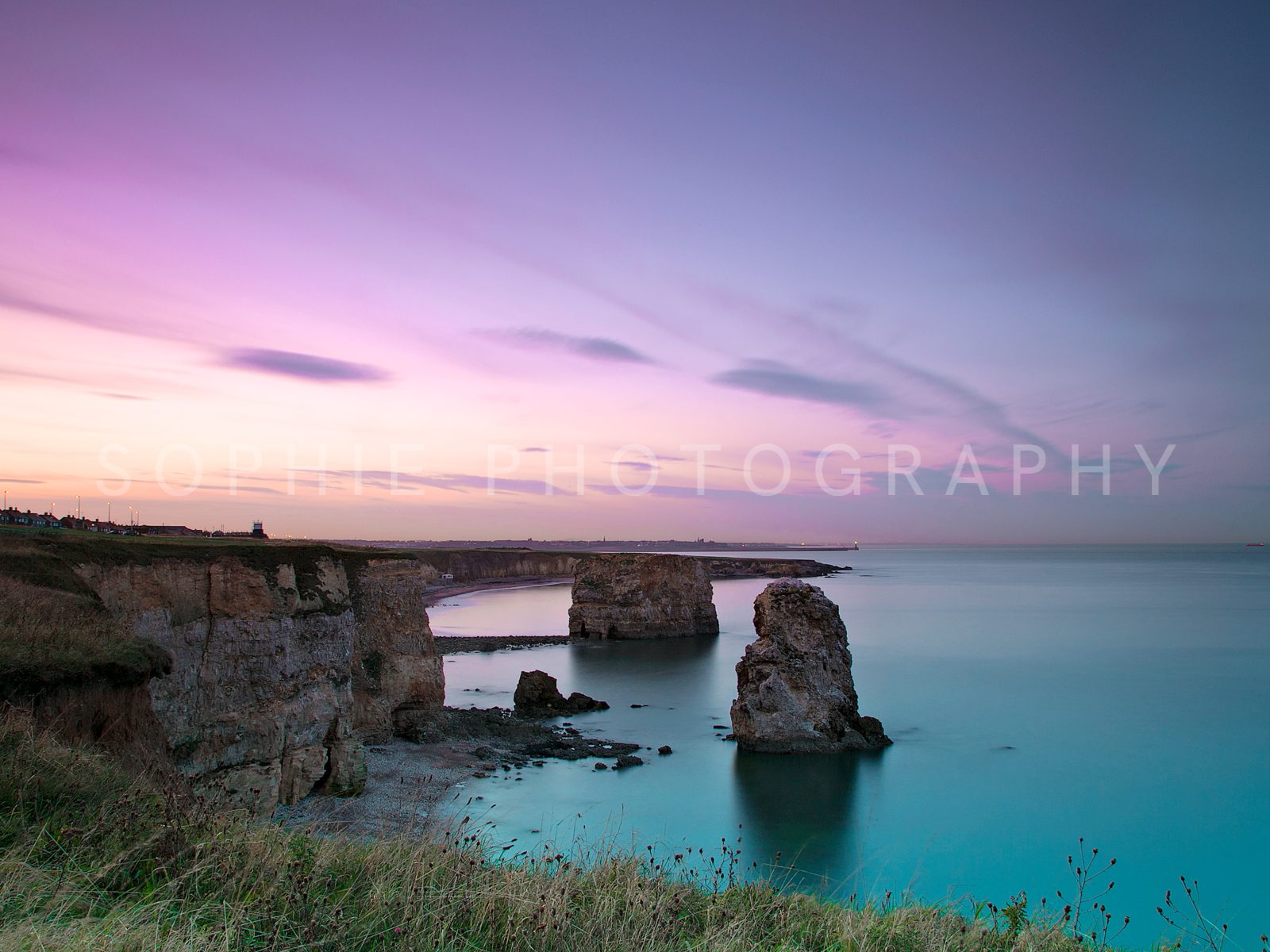 Marsden Rock at Dusk