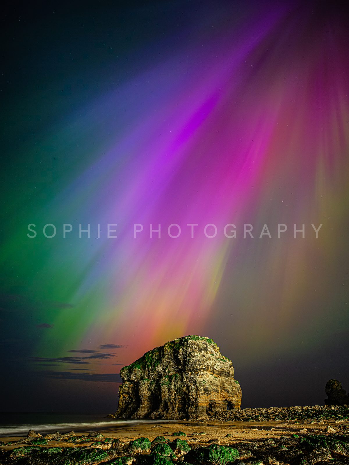 Marsden Rock Northern Lights