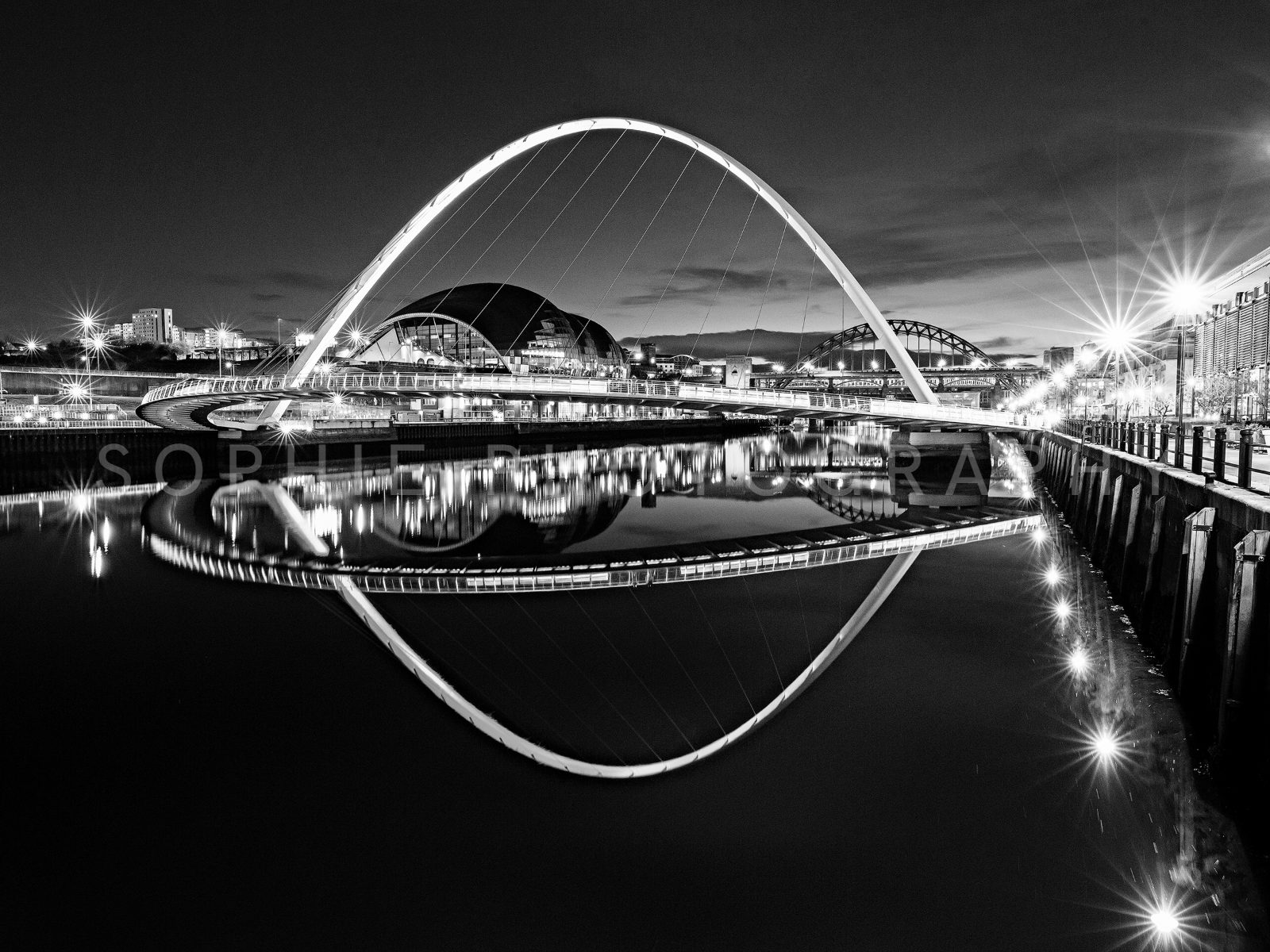 The Millennium Bridge in Black and White