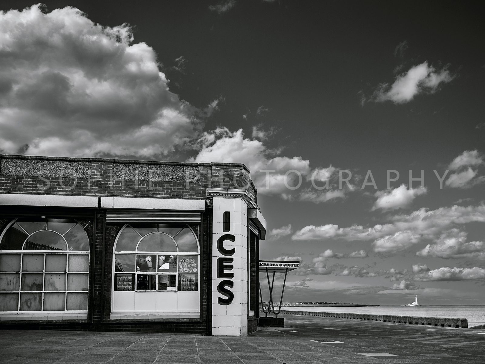 The Rendezvous Cafe in Black and White