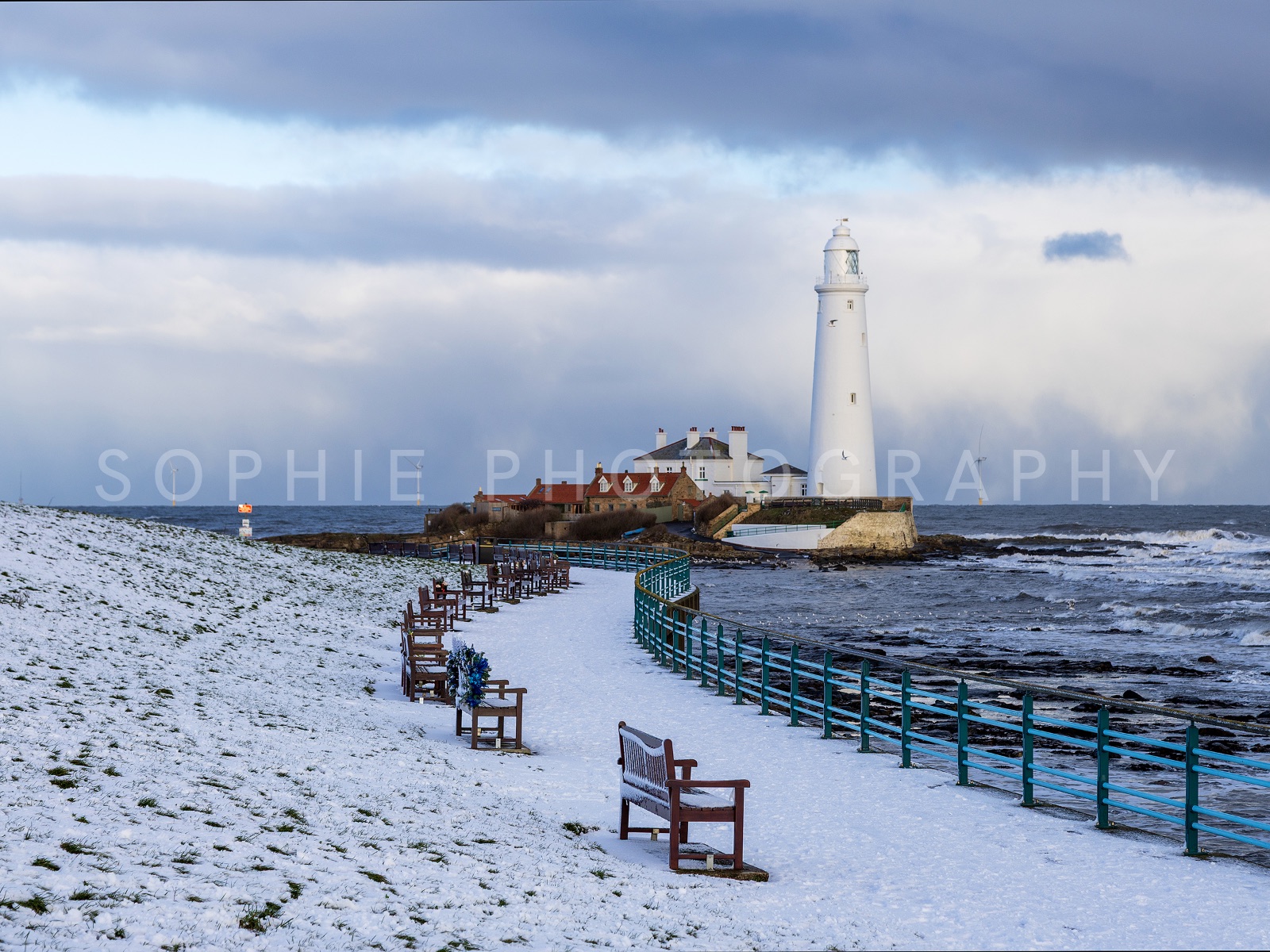 Snowy St Mary's, shown mounted at 8x6" print (10x8" mount)