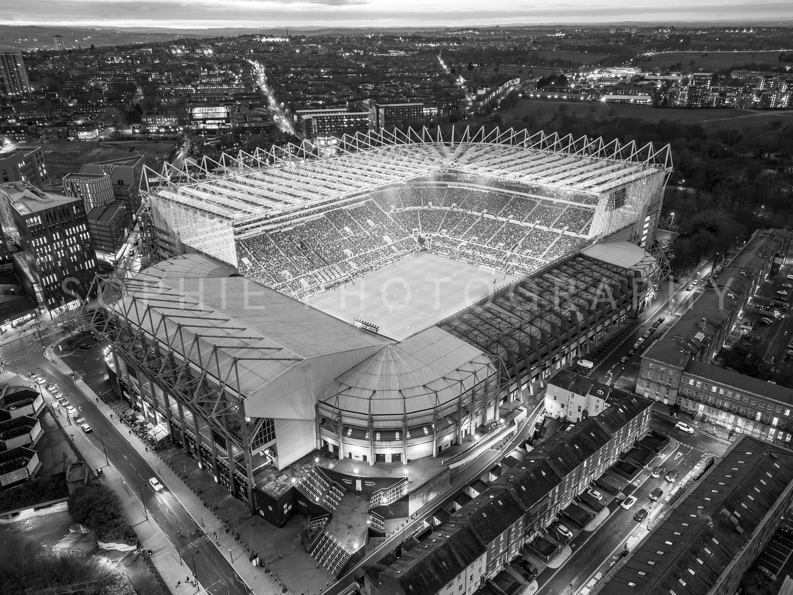 St James' Park from the Air, Black and White