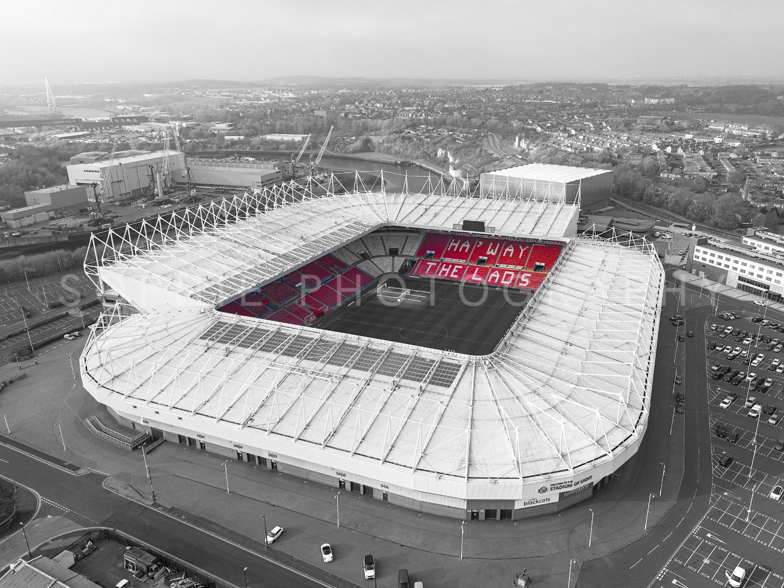 Stadium of Light Aerial Colour Pop