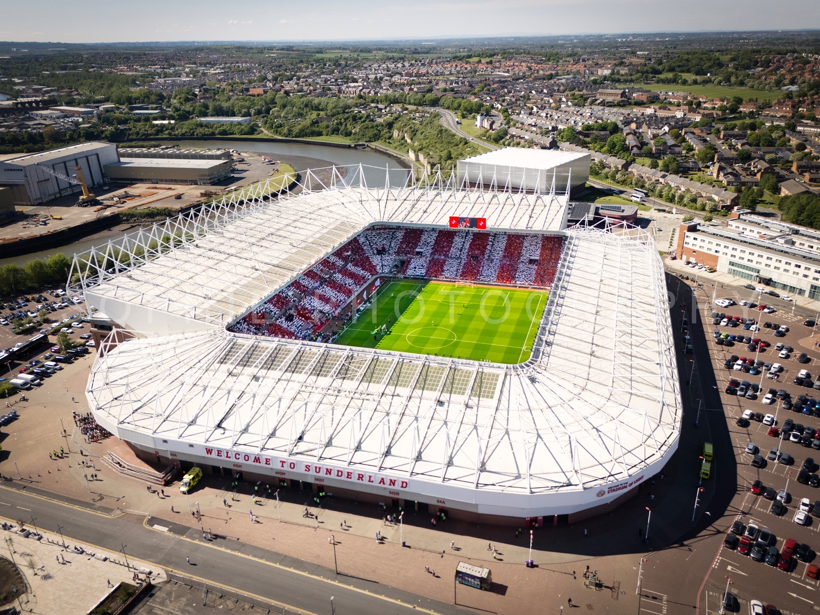 Stripes at the Stadium of Light, shown mounted at 8x6" print (10x8" mount)