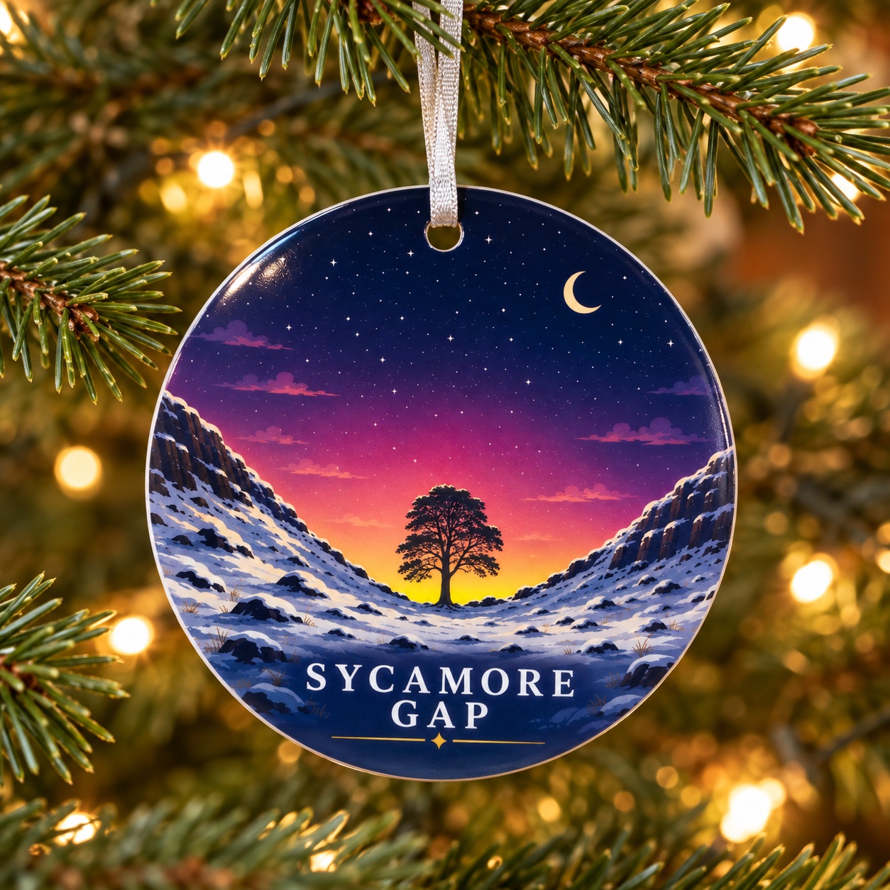 Sycamore Gap Ceramic Tree Decoration