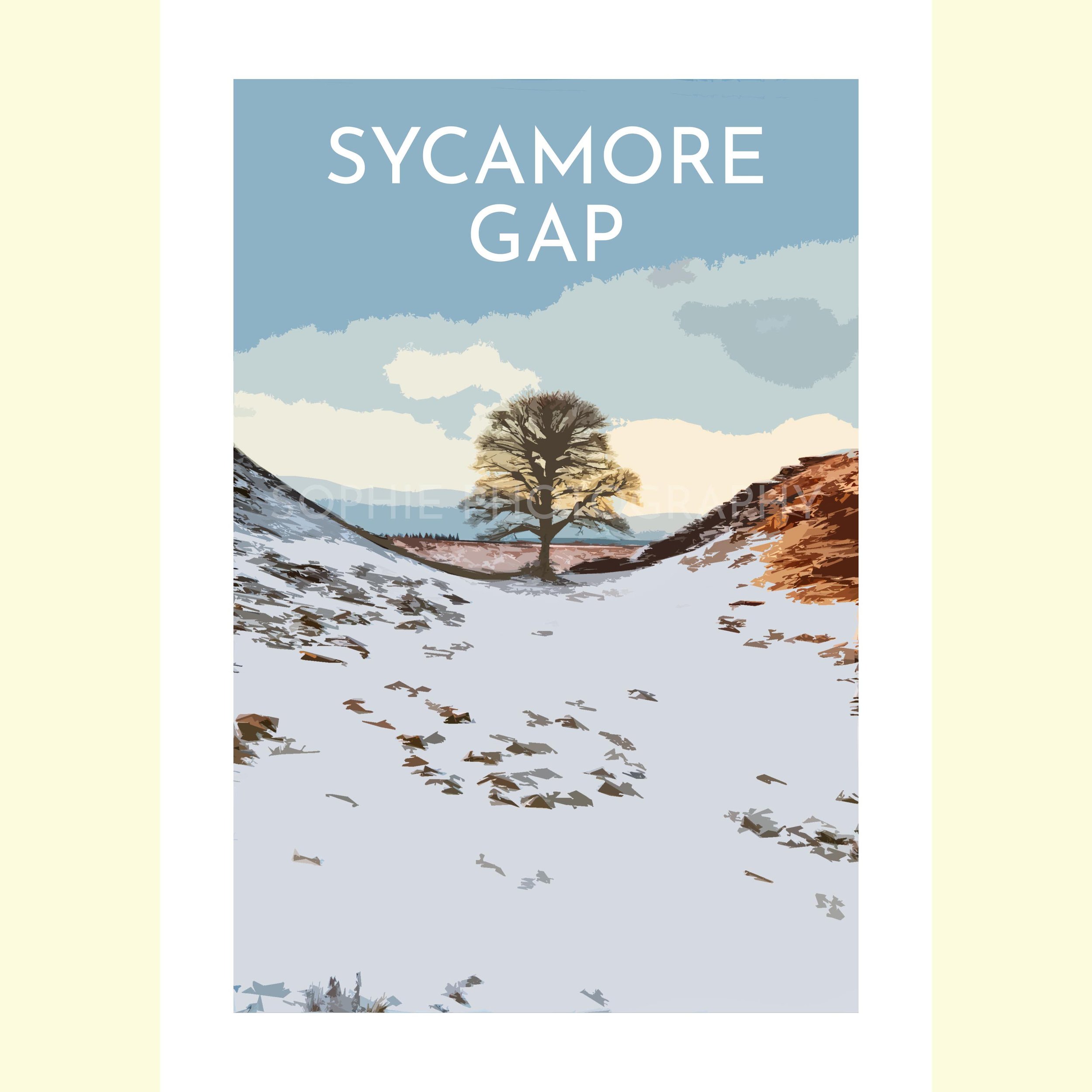 Sycamore Gap Snow