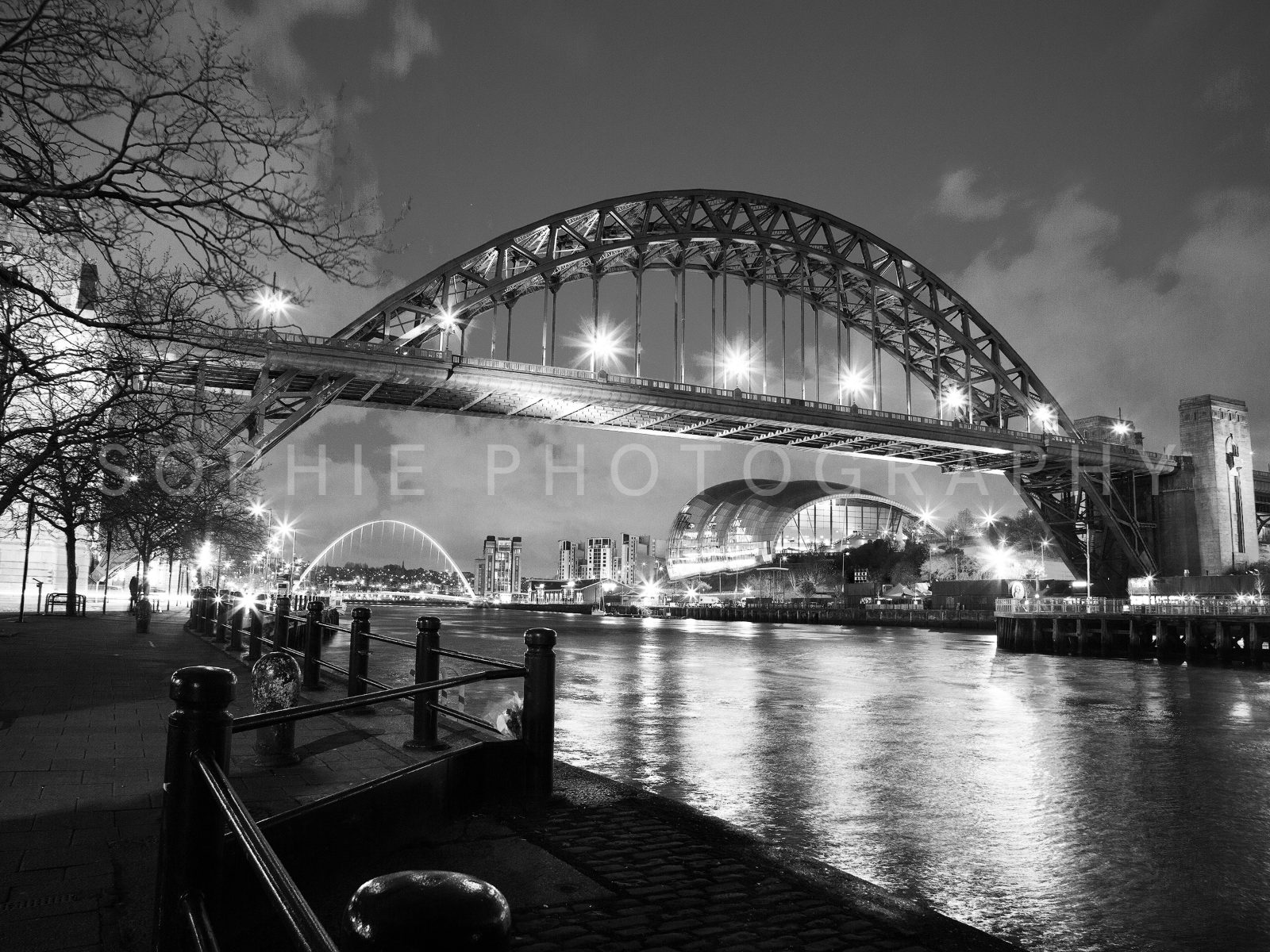 The Tyne Bridge in Black and White